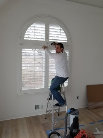 Coastal custom window treatment installation