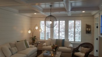 Coastal custom window treatment installation